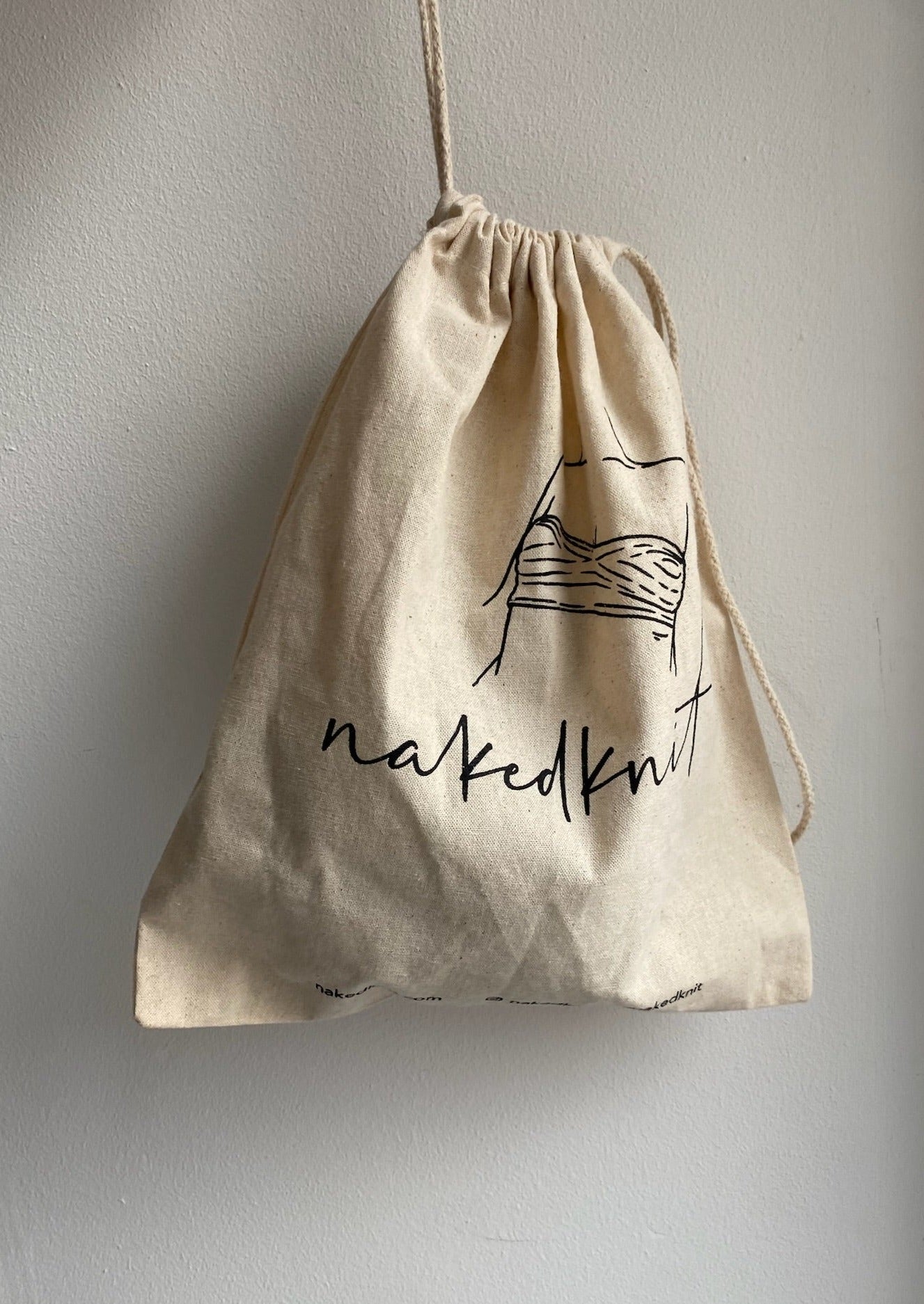 Nacktstrick-Stricktasche