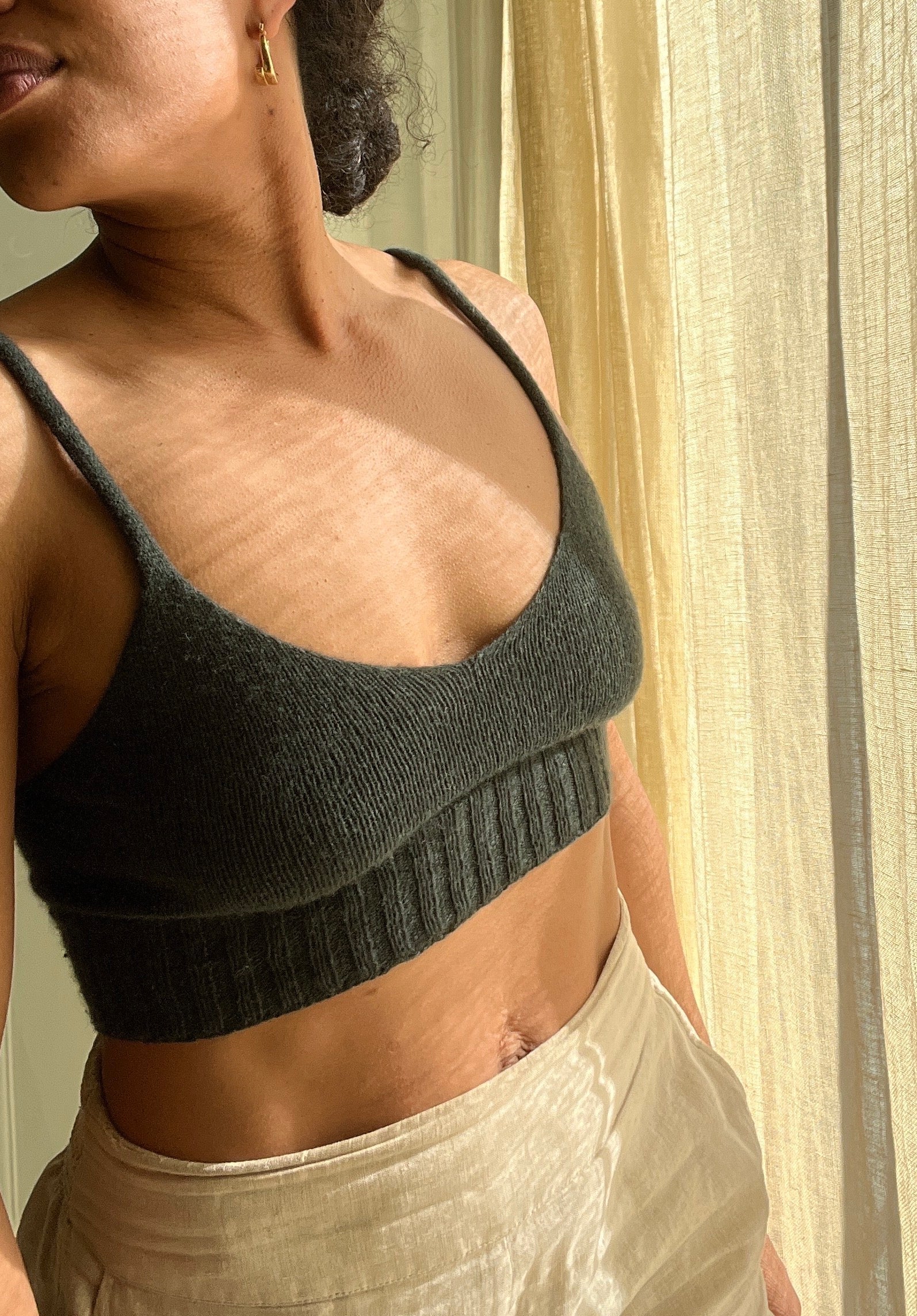 Bra Top Free Knitting Pattern and Video Tutorial